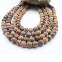 Leopard Skin Stone Bead, Round, polished, DIY 