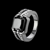 Cubic Zircon Brass Finger Ring, with Cubic Zirconia, plated & for woman 