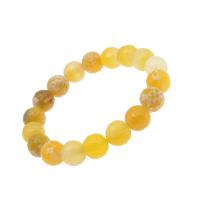 Yellow Agate Bracelet, Round, polished, fashion jewelry & for woman & faceted, yellow, 10mm 