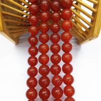 Perles Agates rouges naturelles, agate rouge, Rond, poli, DIY & normes différentes pour le choix, rouge foncé, Vendu par brin