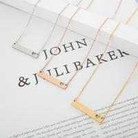 Titanium Steel Jewelry Necklace, durable 35mmX6mmX1.8mm,45+5cm 