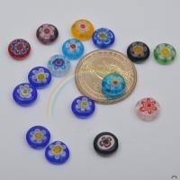 Millefiori Glass Beads, Millefiori Lampwork,  Square, polished, DIY, mixed colors 