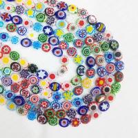 Millefiori Slice Lampwork Beads, Millefiori Lampwork, Round, DIY multi-colored 