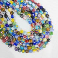 Millefiori Slice Lampwork Beads, Millefiori Lampwork, Round, DIY multi-colored 
