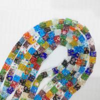 Millefiori Slice Lampwork Beads, Millefiori Lampwork, Square, DIY multi-colored 