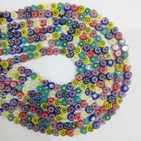 Millefiori Slice Lampwork Beads, Millefiori Lampwork, Heart, DIY multi-colored 