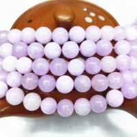 Kunzit Perlen, rund, poliert, DIY & verschiedene Größen vorhanden, violett, verkauft von Strang