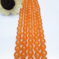 Perles de Cornaline, Rond, poli, DIY & normes différentes pour le choix, orange, Vendu par brin