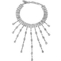 Collar Gargantilla Moda, aleación de zinc, Joyería & para mujer & con diamantes de imitación, 300x150mm, Vendido por Sarta
