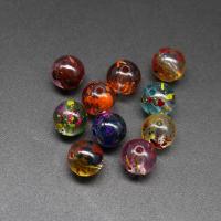 Perles acryliques mouchetés, Acrylique, Rond, DIY, couleurs mélangées, 12mm Environ 2mm Vendu par sac