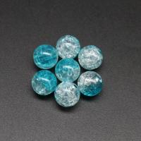 Ice Flake Acrylic Beads, Round, DIY, blue, 10mm Approx 2mm 