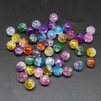 Ice Flake Acrylic Beads, Round, DIY 8mm Approx 2mm 