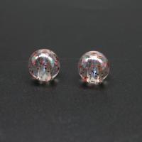 Transparent Acrylic Beads, Round, DIY, pink, 10mm 