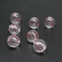 Perles acryliques transparentes, Acrylique, Rond, DIY, rose, 10mm Environ 2mm Vendu par sac