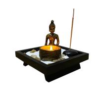résine Bouddha Décoration, pour la maison et le bureau, 12.5cmx12.5cm,14cmx9.7cmx14, Vendu par PC