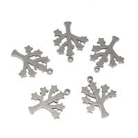 Stainless Steel Pendants, Branch, plated, DIY, silver color, 14*11*1mm 