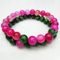 Lace Agate Bracelet, with Ruby in Zoisite, Round, polished, 2 pieces & Unisex, 8mm Approx 7.5 Inch 