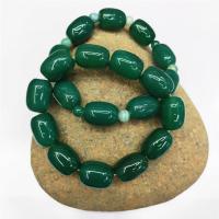 Green Agate Bracelets, polished, Unisex green Approx 7.5 Inch 