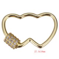 Fashion Carabiner Key Ring, Brass, plated, fashion jewelry & DIY & with cubic zirconia 