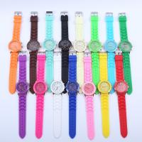 Unisex Wrist Watch, Zinc Alloy, with Organic Glass & Silicone, Chinese movement, plated, random style & Life water resistant, Random Color 