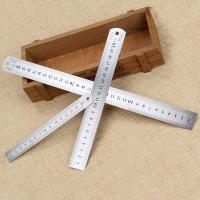 Stainless Steel Ruler, Rectangle & double-sided, original color 