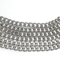 Edelstahl -Seil-Ketten, plattiert, DIY & verschiedene Größen vorhanden, Silberfarbe, verkauft von m