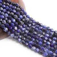 Sodalite Beads, Rhombus, polished, DIY & faceted, blue, 8mm Inch 