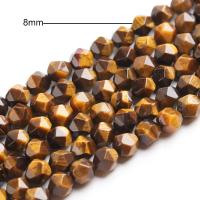 Tiger Eye Beads, Rhombus, polished, DIY & faceted, brown, 8mm Inch 