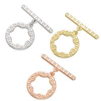 Brass Toggle Clasp, plated, hollow 