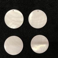 White Shell Pendants, Round, DIY  beige 