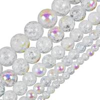Perles quartz craquelé, cristal, Rond, DIY & normes différentes pour le choix, Crystal Aurore Boreale, Vendu par brin