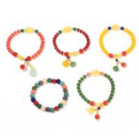 Bracelets de perle de bijou en verre, Des billes de verre, avec cire d'abeille & chalumeau, beignet, fait à la main, différentes couleurs et motifs pour le choix & bijoux de mode & DIY, plus de couleurs à choisir, 6*4mm, Vendu par brin