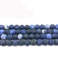 Sodalite Beads, Round, DIY & matte & frosted, blue 