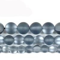 Round Crystal Beads, DIY & matte & frosted, Greige 