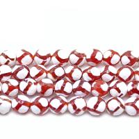 Natural Tibetan Agate Dzi Beads, Round, DIY white 