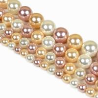 AB Color Shell Beads, Pearl Shell, Round, polished, DIY mixed colors 