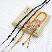 Schnur Halsband, Taiwan-Gewinde, mit Jadeit, Einstellbar, 2mm, Länge:ca. 23.62 ZollInch, verkauft von Strang