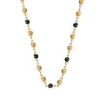Ожерелье из железа, Железо, Другое покрытие, ювелирные изделия моды & эмаль, золотой, длина:Приблизительно 43 см, продается Strand