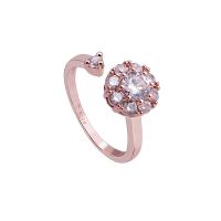 Cubic Zircon Brass Finger Ring, with Cubic Zirconia, fashion jewelry 