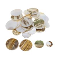 Coquille bijoux Cabochon, Rond, DIY & normes différentes pour le choix, couleurs mélangées Vendu par sac