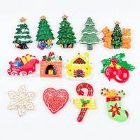 Рождественские смолы кабошон, канифоль, Рождественский дизайн & DIY & разные стили для выбора & эмаль, Много цветов для выбора, 50ПК/сумка, продается сумка