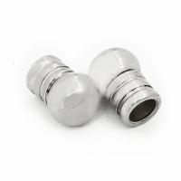 Stainless Steel End Caps, 304 Stainless Steel, silver color plated, DIY 