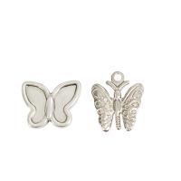 Stainless Steel Pendants, 304 Stainless Steel, Butterfly, DIY original color 