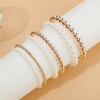 CCB Plastic Bracelets, Copper Coated Plastic, 6 pieces & for woman, Inner Approx 55mm 