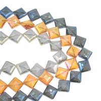 Rhombus Crystal Beads, plated & DIY & faceted 17*17*7 mm 
