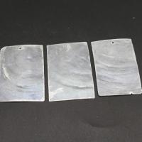 White Shell Pendants, Rectangle, DIY, white, 45*30mm Approx 1mm 