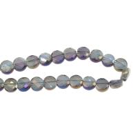 Round Crystal Beads, plated & DIY & faceted 8*8*5mm 