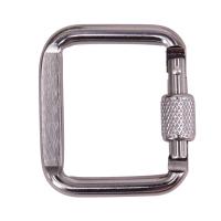 Aluminum Carabiner Key Ring, Aluminum Alloy, Square, plated, random style, Random Color 