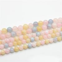 Morganit Perlen, rund, poliert, DIY & verschiedene Größen vorhanden, farbenfroh, verkauft von Strang