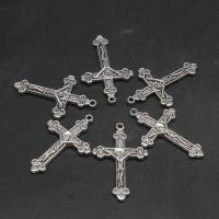 Zinc Alloy Cross Pendants, plated & DIY, metallic color plated, 40*25*3mm 